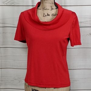 JONES NEW YORK Red Cowl Neck Sweater